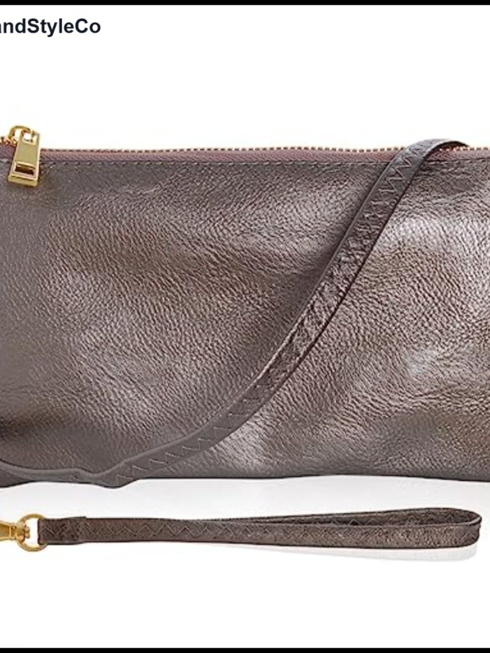 Vegan Leather Convertible Crossbody Wristlet Clutch for Women